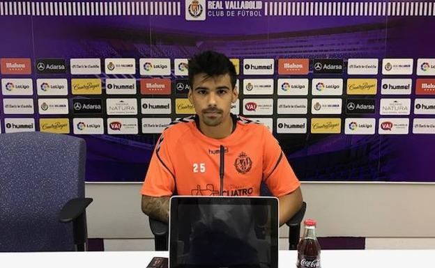 Ibán Salvador esta mañana después del entrenamiento.