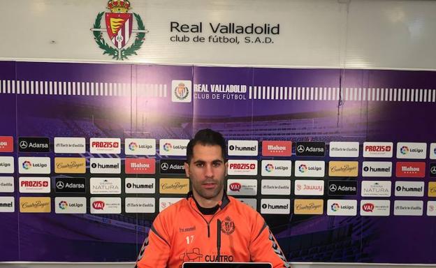 Javi Moyano durante su comparecencia esta mañana en rueda de prensa.