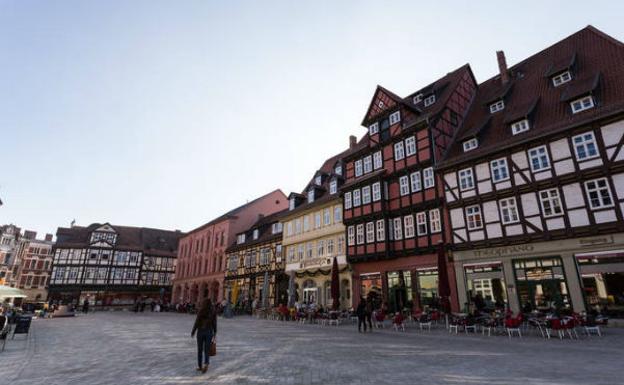 Casas entramadas de Quedlinburg, Alemania Casas entramadas de Quedlinburg, Alemania