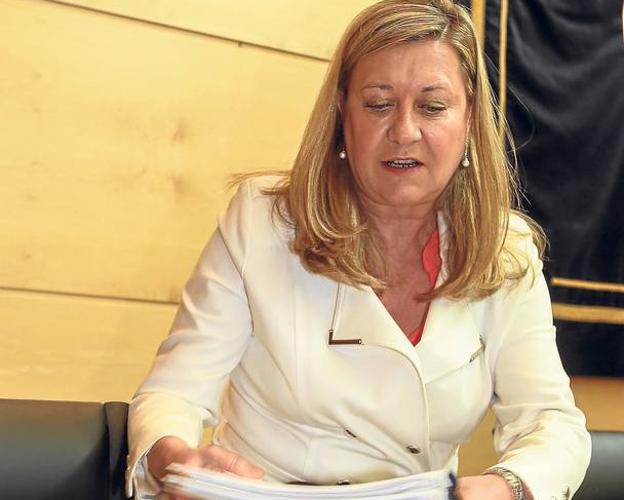 La consejera Pilar del Olmo, durante una comparecencia en las Cortes de Castilla y León.