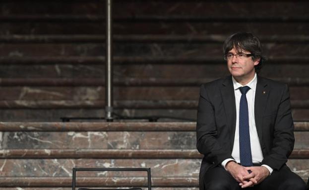 Carles Puigdemont, durante un acto en Bruselas./Emmanuel Dunand (Afp)