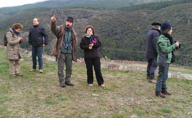 Los participantes durante el paseo por las montañas de la Sierra de Francia. /MARJÉS