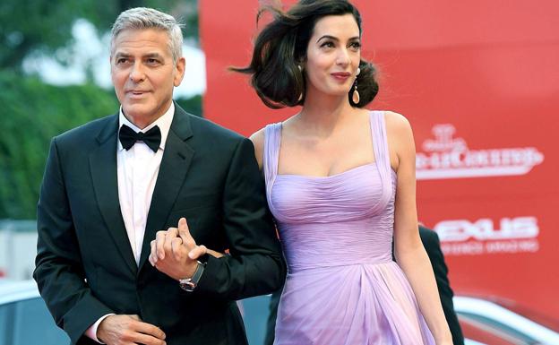 George Clooney con su esposa Amal Clooney./EPA