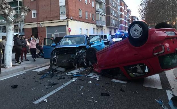 Los coches, tras la colisión. /El Norte