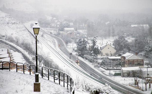 Campos nevados en localidades cercanas a Salamanca,como la de Cabrerizos./Jesús Formigo