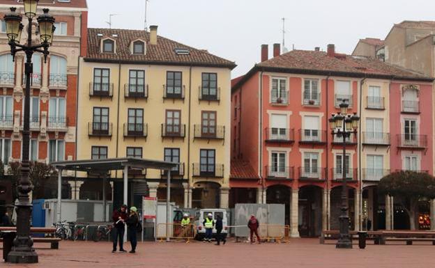 Obras en la Plaza Mayor de Burgos./PCR