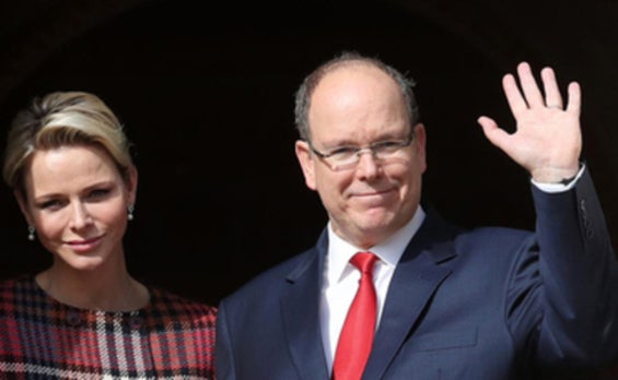 Charlene y Alberto de Mónaco, en la fiesta de Santa Devota. /EFE