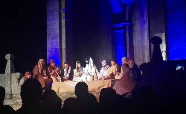 La Última Cena, en la que Jesús (interpretado por Miguel Ángel Luengo Martín) se dirigió a todos sus discípulos./WORD