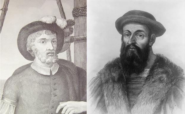 Juan Sebastián Elcano y Fernando de Magallanes./El Norte