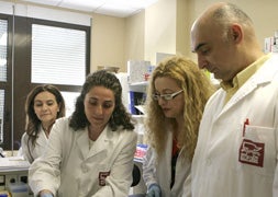 José Carlos Rodríguez Cabello, a la derecha de la foto, junto al equipo investigador / R. Gómez/