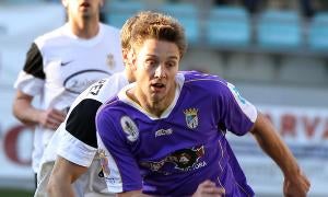 Carril, en el encuentro ante el Real Unión. / J. R./