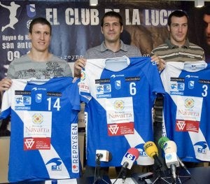 Eloy, Vargas y Gedeón, los últimos fichajes del Reyno de Navarra./