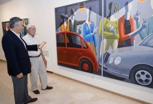 Vento, con Artemio Domínguez, diputado de Cultura. :: LUIS LAFORGA/