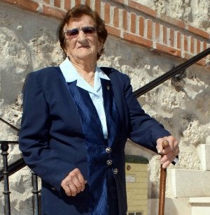 Victorina Rojo Arranz, en su casa de Aldeasoña. ::
E. R. A./