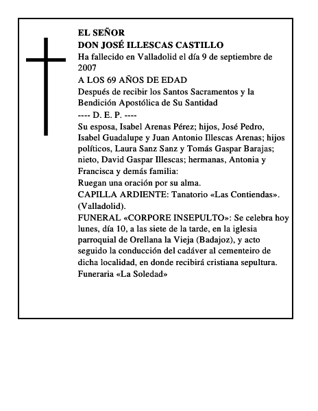DON JOSÉ ILLESCAS CASTILLO