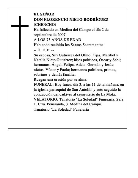 DON FLORENCIO NIETO RODRÍGUEZ