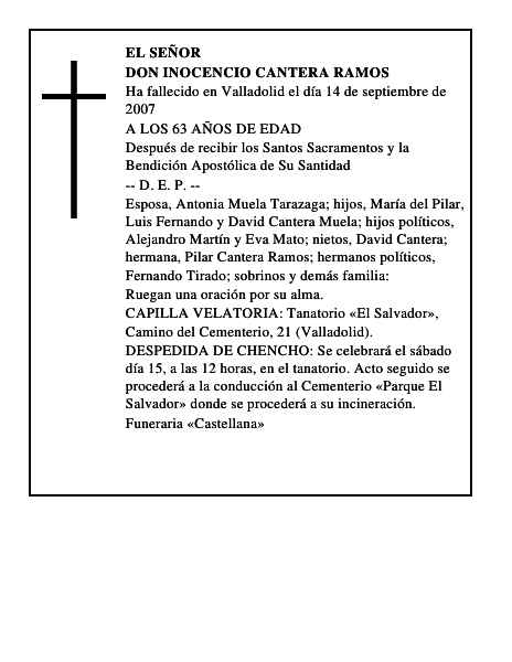 DON INOCENCIO CANTERA RAMOS
