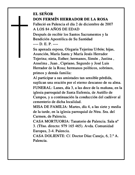 DON FERMÍN HERRADOR DE LA ROSA