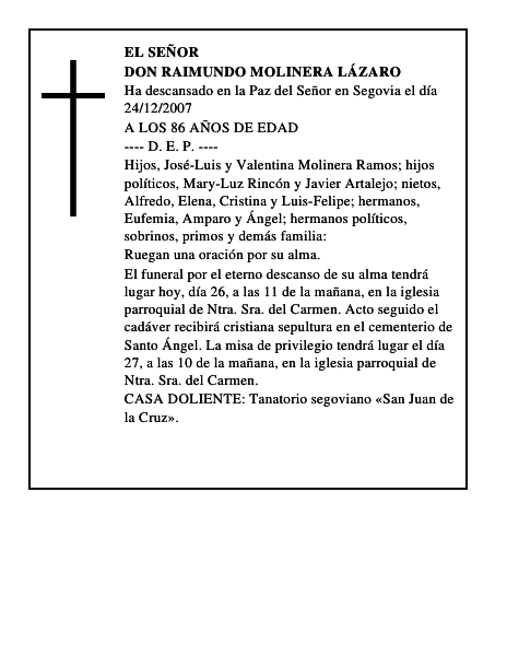 DON RAIMUNDO MOLINERA LÁZARO