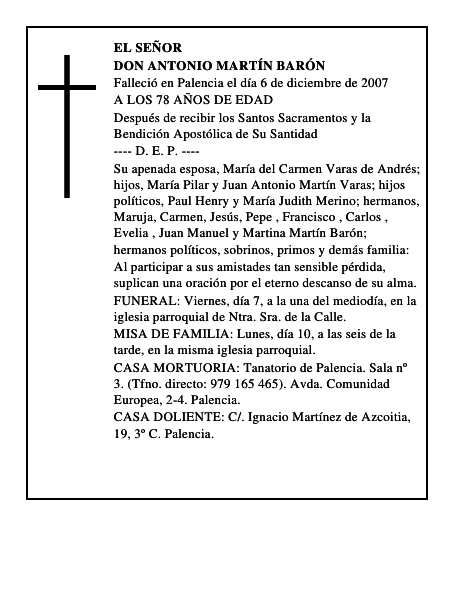 DON ANTONIO MARTÍN BARÓN