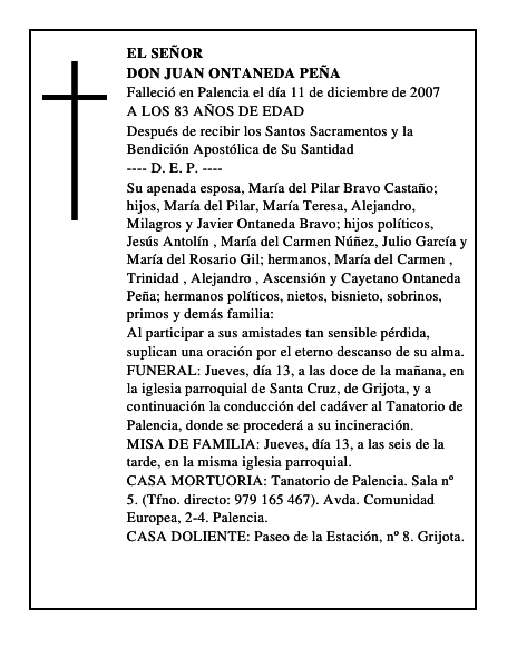 DON JUAN ONTANEDA PEÑA