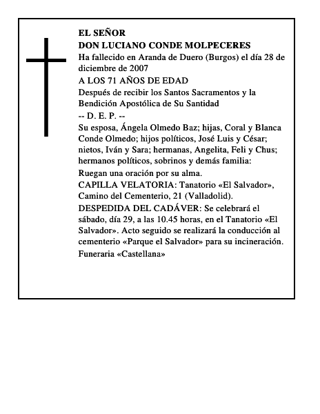 DON LUCIANO CONDE MOLPECERES