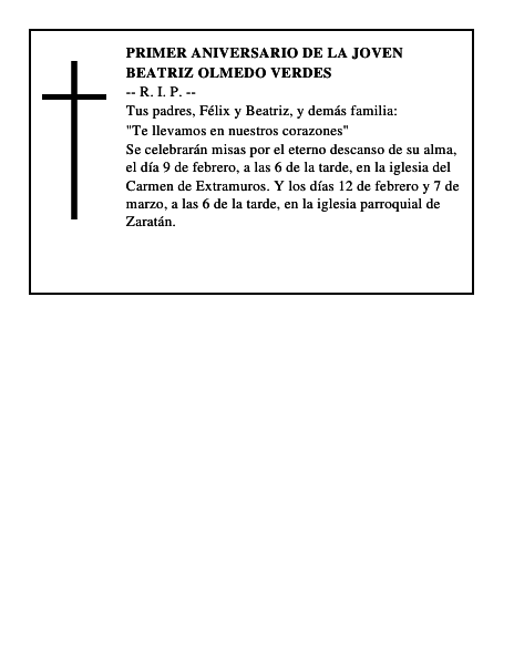 BEATRIZ OLMEDO VERDES