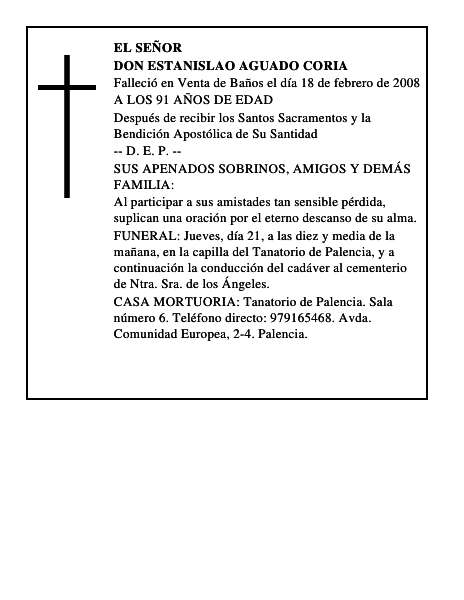 DON ESTANISLAO AGUADO CORIA