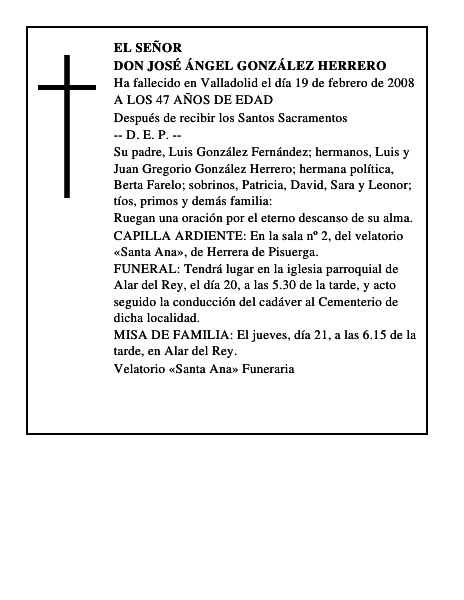 DON JOSÉ ÁNGEL GONZÁLEZ HERRERO