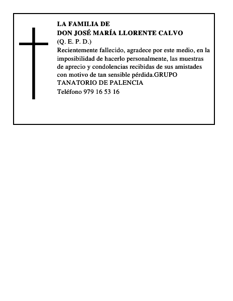 DON JOSÉ MARÍA LLORENTE CALVO