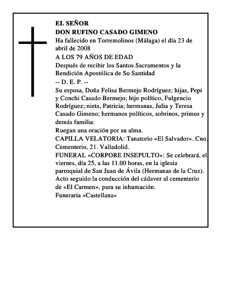DON RUFINO CASADO GIMENO