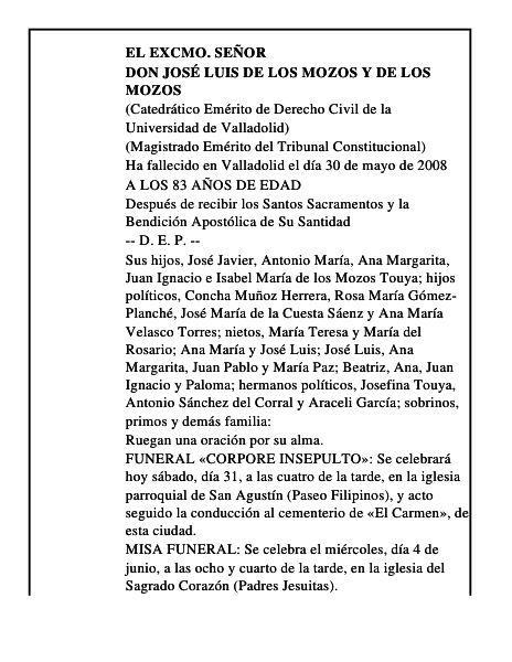 DON JOSÉ LUIS DE LOS MOZOS Y DE LOS MOZOS