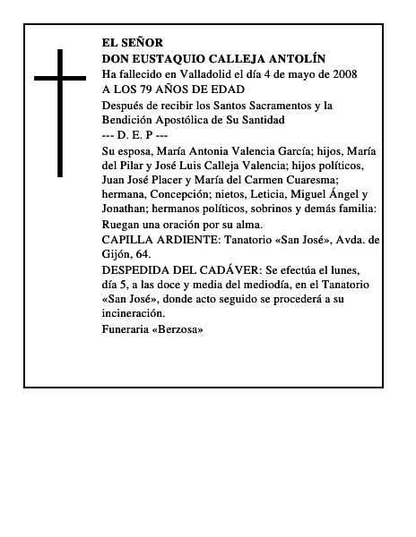 DON EUSTAQUIO CALLEJA ANTOLÍN