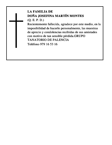DOÑA JOSEFINA MARTÍN MONTES