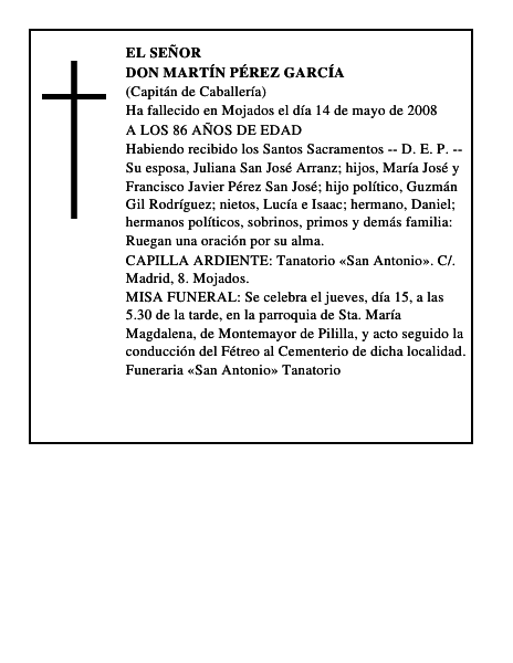DON MARTÍN PÉREZ GARCÍA