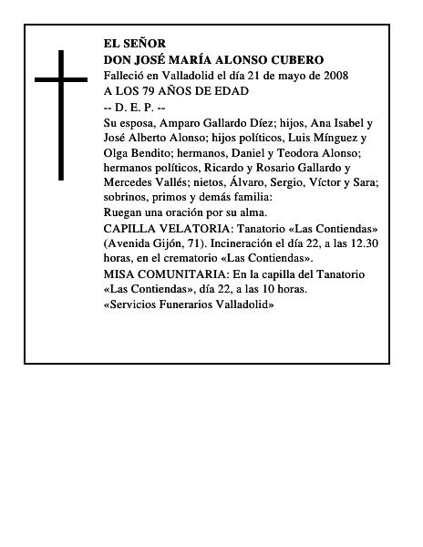 DON JOSÉ MARÍA ALONSO CUBERO