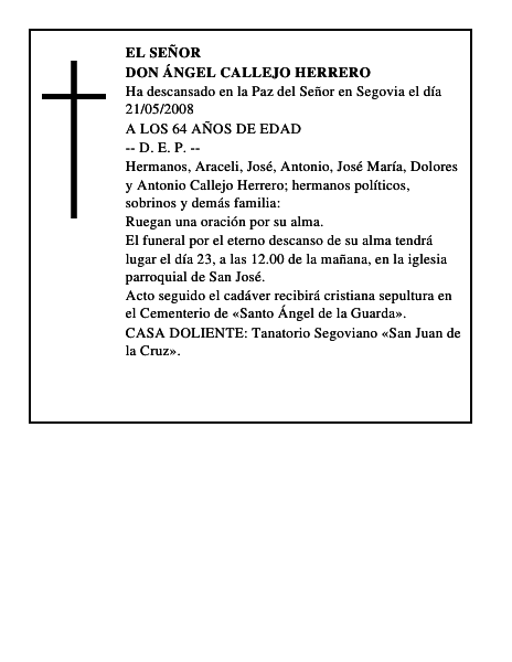 DON ÁNGEL CALLEJO HERRERO