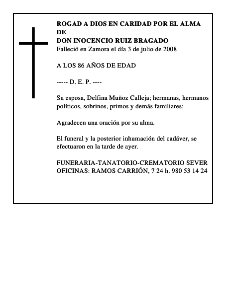 DON INOCENCIO RUIZ BRAGADO