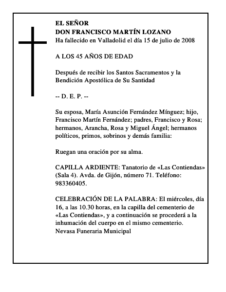DON FRANCISCO MARTÍN LOZANO