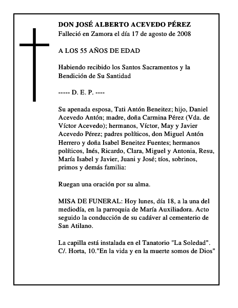 DON JOSÉ ALBERTO ACEVEDO PÉREZ