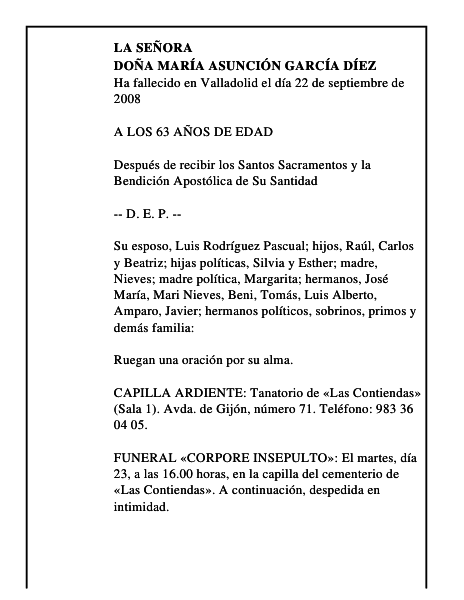 DOÑA MARÍA ASUNCIÓN GARCÍA DÍEZ