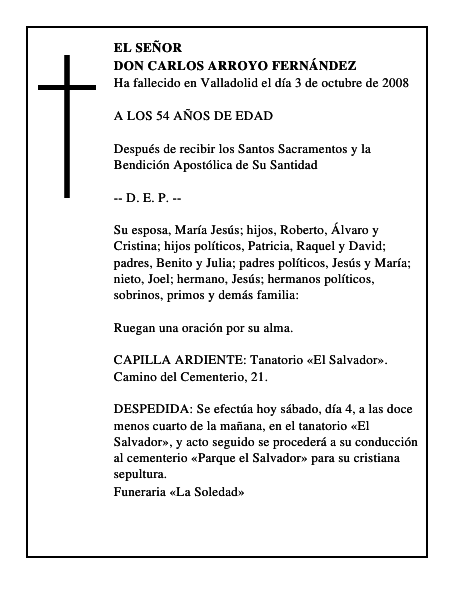 DON CARLOS ARROYO FERNÁNDEZ
