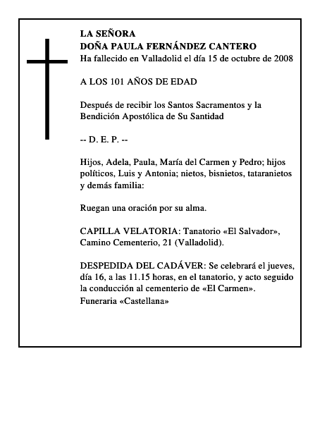 DOÑA PAULA FERNÁNDEZ CANTERO