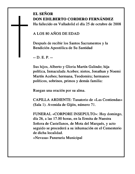 DON EDILBERTO CORDERO FERNÁNDEZ