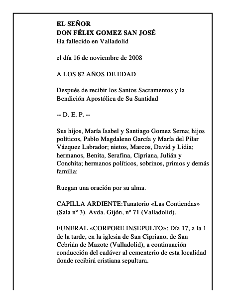 DON FÉLIX GOMEZ SAN JOSÉ