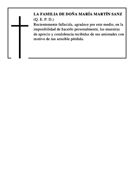 LA FAMILIA DE DOÑA MARÍA MARTÍN SANZ