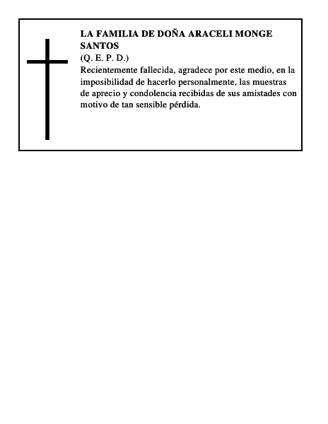 LA FAMILIA DE DOÑA ARACELI MONGE SANTOS