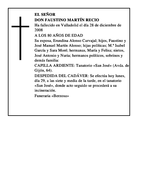 DON FAUSTINO MARTÍN RECIO