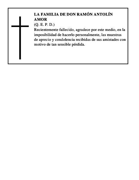 LA FAMILIA DE DON RAMÓN ANTOLÍN AMOR