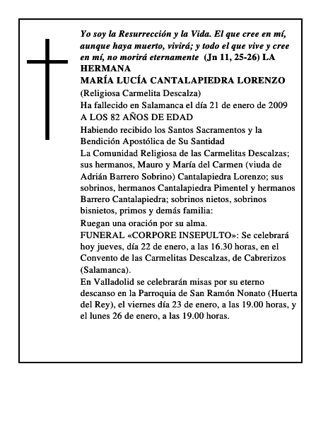 MARÍA LUCÍA CANTALAPIEDRA LORENZO